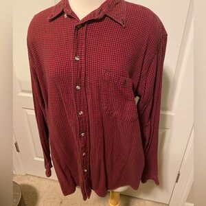 Northwest Blue Flannel Long Sleeve Button Shirt Mens Size LT Red Black